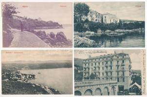Abbazia, Opatije; - 6 db régi képeslap Kallós Bertalan államtitkár gyűjteményéből (Slatina, Hotel Stefanie, Hotel Bristol, Südstrand)