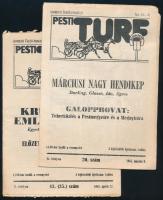 1985 Pesti Turf XL. évf. 5 db száma, közte egy duplummal