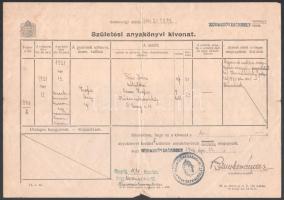 cca 1930-1946 3 db klf okmánybélyeges okmány