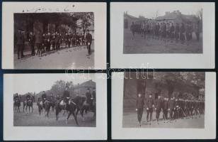 cca 1910-1918 I. világháborús cs. és kir. huszár alakulat, 14 db fotólap, Magyar Imre budapesti fény...
