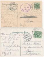 Karlovy Vary, Karlsbad; 2 pre-1909 postcards (Kallós Bertalan államtitkárnak címezve)