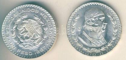Mexikó 1964. 1P Ag + 1967. 1P Ag T:1-/2+