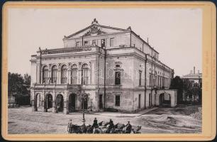 1901 Bukarest, Nemzeti Színház, keményhátú fotó, 10,5×16,5 cm / Bucuresti, teatrul national