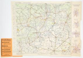 cca 1930 Debrecen és környékének autós térképe. Freytag és Berndt