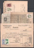 1930-1950 9 db okmány klf okmánybélyegekkel berakólapon
