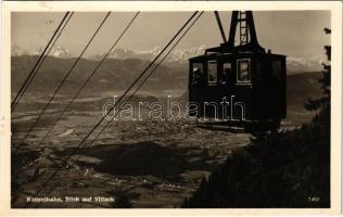 1939 Kanzelbahn (Kärnten), Blick auf Villach / cable car, aerial tramway (small tear)