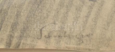 Schönberger Armand (1885-1974): Kávéház. Szén, papír, üvegezett keretben. Jelzett, 27,5x19,5cm