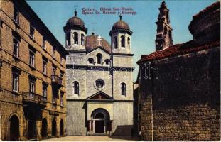 1916 Kotor, Cattaro; Chiesa San Nicolo / church + M. kir. 30. népf. gy. ezr. I. zlj. gépfegyverosztag parancsnokság