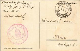 1916 Kotor, Cattaro; + "M. kir. 30. népf. gy. ezr. I. zlj. gépfegyverosztag parancsnokság"...