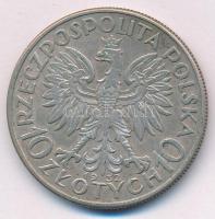 Lengyelország 1932. 10Zl Ag London T:2 Poland 1932. 10 Zlotych Ag London C:XF Krause Y#22