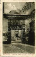 1917 Bracciano, Ingresso principale del Castello Medioevale / main entrance of the Medieval Castle (fl)