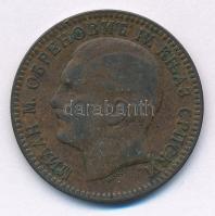 Szerbia 1879. 10p Cu IV. Mihály T:3 patina, kis ph Serbia 1879. 10 Para Cu Mihailo IV C:F patina, small edge error Krause KM#8