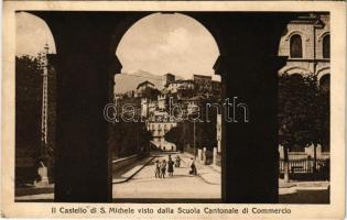 Bellinzona, Il Castello di S. Michele visto dalla Scuola Cantonale di Commercio / castle (EK)