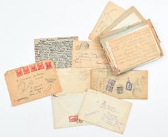 cca 1900-1950 Vegyes levél és levelezőlap tétel, közte sok Erdélyben feladott