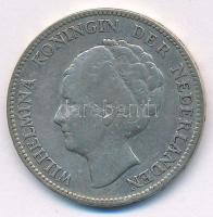 Hollandia 1923. 1G Ag I. Vilma T:2- Netherlands 1923. 1 Gulden Ag Wilhelmina I C:VF Krause KM# 161