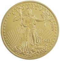 Amerikai Egyesült Államok DN aranyozott emlékérem az 1933-as 20D alapján, COPY jelzéssel (40mm) T:PP USA ND gilt commemorative medallion based on the 1933. 20 Dollars with COPY mark (40mm) C:PP