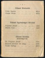 cca 1966 Budapesten felszerelt K állomásokról. Titkos telefonkönyv.93 p. borító nélkül