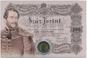 2002. 100Ft bicolor "Kossuth" elsőnapi veret sorszámozott díszlapon, alacsony "000940" sorszámmal T:1  Adamo FOEM1