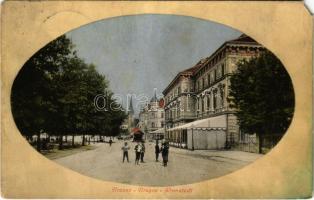 1911 Brassó, Kronstadt, Brasov; utca / street view (EM)
