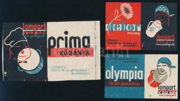 6 db Lampart reklám grafika címke. Art deco