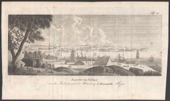 cca 1815 Ansicht von Sidney von der Südseite und der Mündung des Parramatta Flusses Rézmetszet. / Engraving 155x325 mm