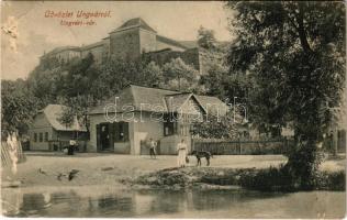 1907 Ungvár, Uzshorod, Uzhhorod, Uzhorod; vár, üzlet. Steinfeld Dezső kiadása / castle (b)