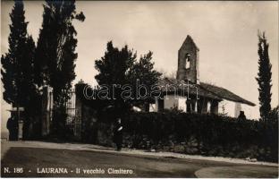 Lovran, Lovrana, Laurana; Il vecchio Cimitero / Régi temető / old cemetery. E. Fantini