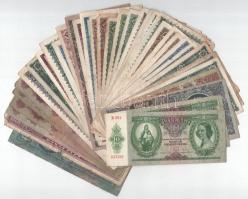 Vegyes 35db-os pengő és inflációs pengő bankjegy tétel + 1912. 100K T:III,III-