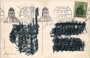 Das Zeppelin-Luftschiff umkreist das Völkerschlachtdenkmal zu Leipzig / German airship + "Weihe...