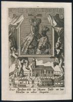 cca 1780 Pogány Szűz Mária és a kisded szetképe délmagyarországon - Das Gnaden Bild zu Maria Haid an der Strassen in nieder Ungarn. Rézmetszetű szentkép. 10x14 cm