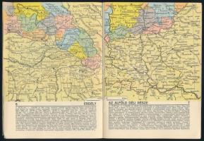 1940 Zsebatlasz. Bp., 1940, M. Kir. Honvéd Térképészeti Intézet, 32 p. Benne az új országhatárokkal,...