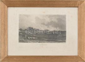cca 1880-1890 August von Pettenkofen festménye után, Theodor Alphons metszése: Kondás. Acélmetszet, papír, kissé foltos. Jelzett, üvegezett keretben, 16x12 cm