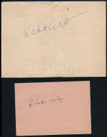 Aláírásgyűjtemény: Ránki György, Arkagyij Rajkin, Ruttkai Gábor Miklós, Mányai Lajos, Kovács István ...