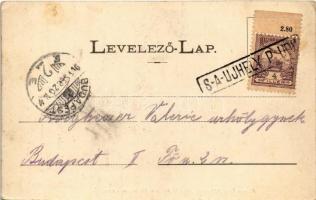 1901 Sárospatak, Régi Rákóczi vár és Windisch-Grätz hercegi kastély feljárója. Sátoraljaújhely körny...