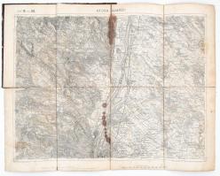 1884 Alt Ofen (Budapest), Zone 15 Col. XX. / Budapest északi része és környékének térképe, 1 : 75.000, vászonra kasírozva, kartonált borítóval, szakadással, foltokkal, 56,5x43,5 cm