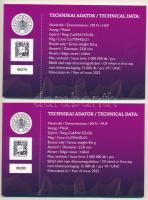 2022. 100Ft "Magyar Pénzmúzeum és Látogatóközpont" (2x) első napi veret sorszámozott emlék...