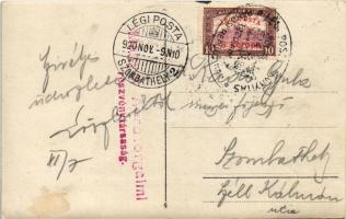 1920 Budapest XIII. Újlipótváros a Margit híddal. Magyar Aeroforgalmi részvénytársaság légi felvétel...