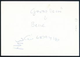 Garas Dezső színművész, hátoldalon feliratozott sajtófotó, Keleti Éva fotója, 13×18 cm