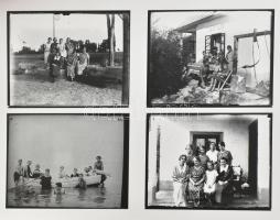 cca. 1930. 5 doboz üvegnegatív, balatoni témájú, előhívott fotókkal. Tisza híd, Sió tündér regéje sz...
