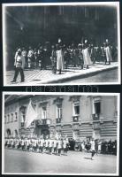 cca 1938 Budapest, Szent István-napi körmenet a Várban, 5 db utólagos előhívás, 13×18 cm
