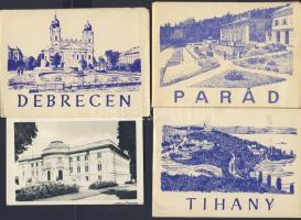 Debrecen, Tihany, Parád 3 db képes leporelló a 60-as évekből