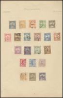 1913 Turul sor + Hírlapbélyeg + 18 db Arató-Parlament bélyeg