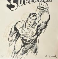 Andy Warhol (1928-1987): Superman. Ofszet litográfia, papír, jelzett a nyomaton. Kézzel sorszámozott 66/2400 CMOA Carnegie Museum of Art - New York, szárazpecséttel, pecséttel, hologrammal jelzett 60x60 cm / Offset-ithography