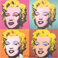 Andy Warhol (1928-1987): Marylin quadrant. Ofszet litográfia, papír, jelzett a nyomaton. Kézzel sorszámozott 262/2400 CMOA Carnegie Museum of Art - New York, szárazpecséttel, pecséttel, hologrammal jelzett 60x60 cm / Offset-ithography