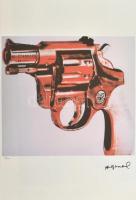 Andy Warhol (1928-1987): Revolver. Litográfia, papír. Sorszámozott 16/100 jelzett a nyomaton. Georges Israel editeur szárazpecséttel is jelzett, Lithography with attest lapméret 38,3x56,3 cm,
