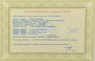 Andy Warhol (1928-1987): Revolver. Litográfia, papír. Sorszámozott 16/100 jelzett a nyomaton. George...