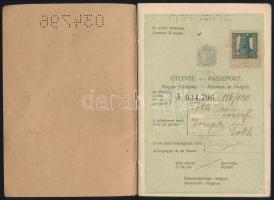 1930 Szikszó, Magyar Királyság által kiállított fényképes útlevél / Hungarian passport