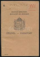 1930 Szikszó, Magyar Királyság által kiállított fényképes útlevél / Hungarian passport