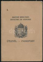 1934 Szikszó, Magyar Királyság által kiállított fényképes útlevél / Hungarian passport