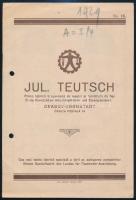 1929 Jul. Teutsch brassói tűzoltó-felszerelések boltjának illusztrált prospektusa, 16p